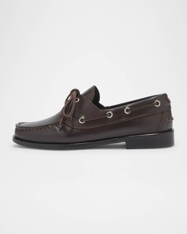 Harris Calfskin Lace-Up Loafers